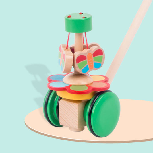 Butterfly Flower Wooden Toddler Walker Toy