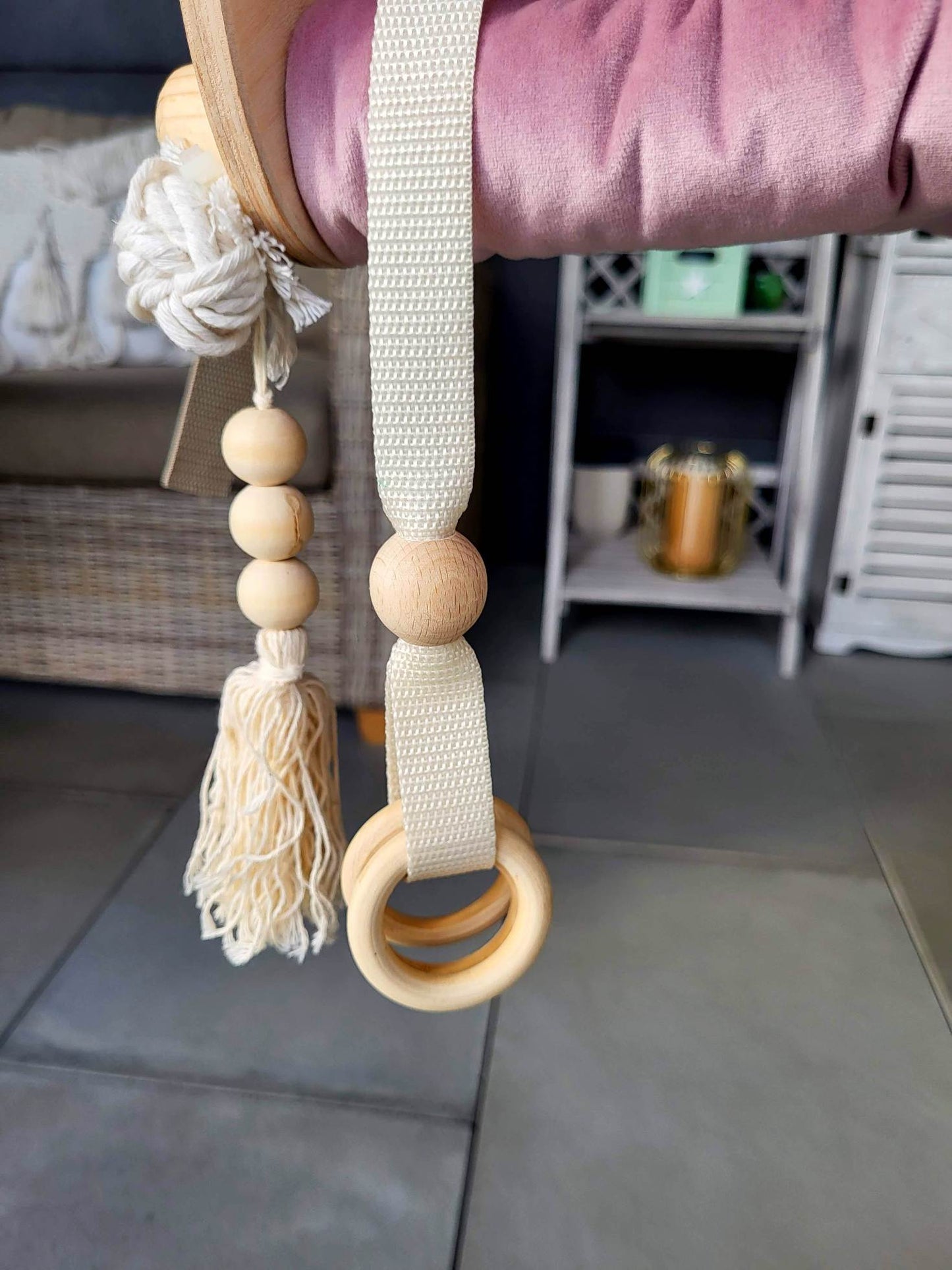 Pink Velvet Cradle-Swing