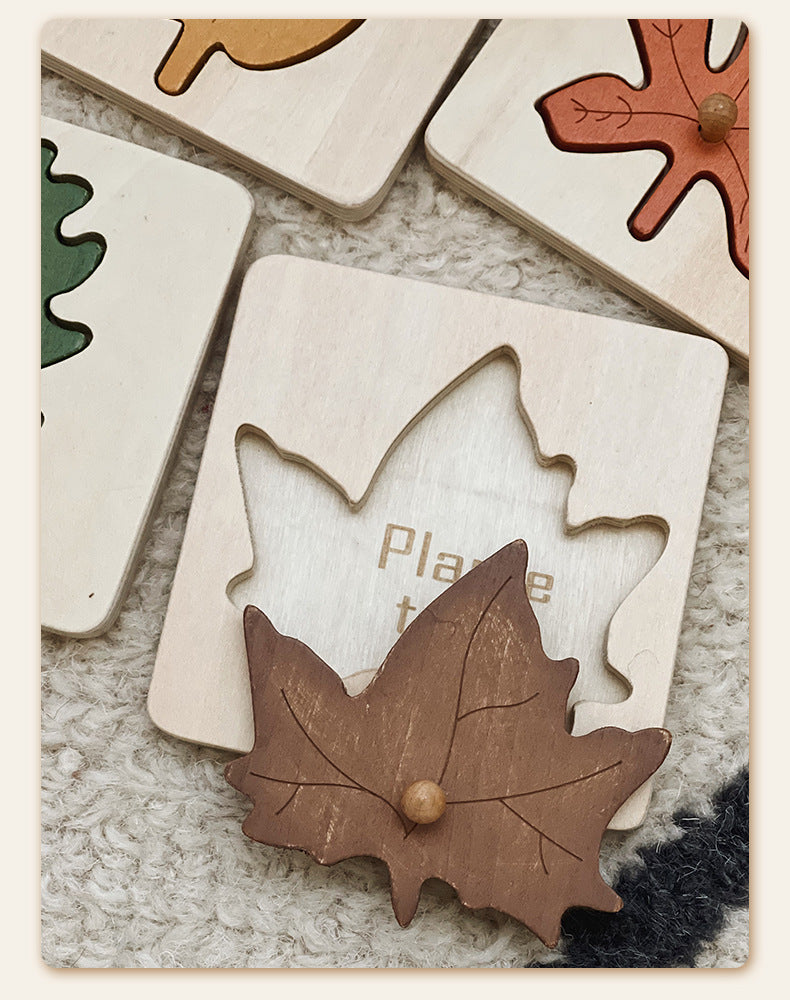Leaf Panel Wooden Puzzle Montessori Early Education