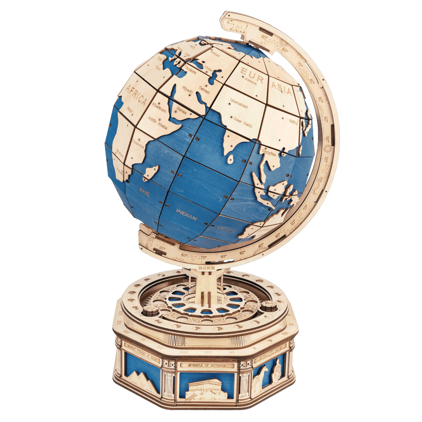 Large DIY Rotatable Globe W/ Secret Lock Box