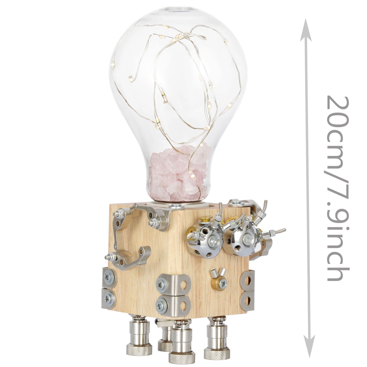 3D Wooden Puzzle DIY Robotic Lamp LED Light