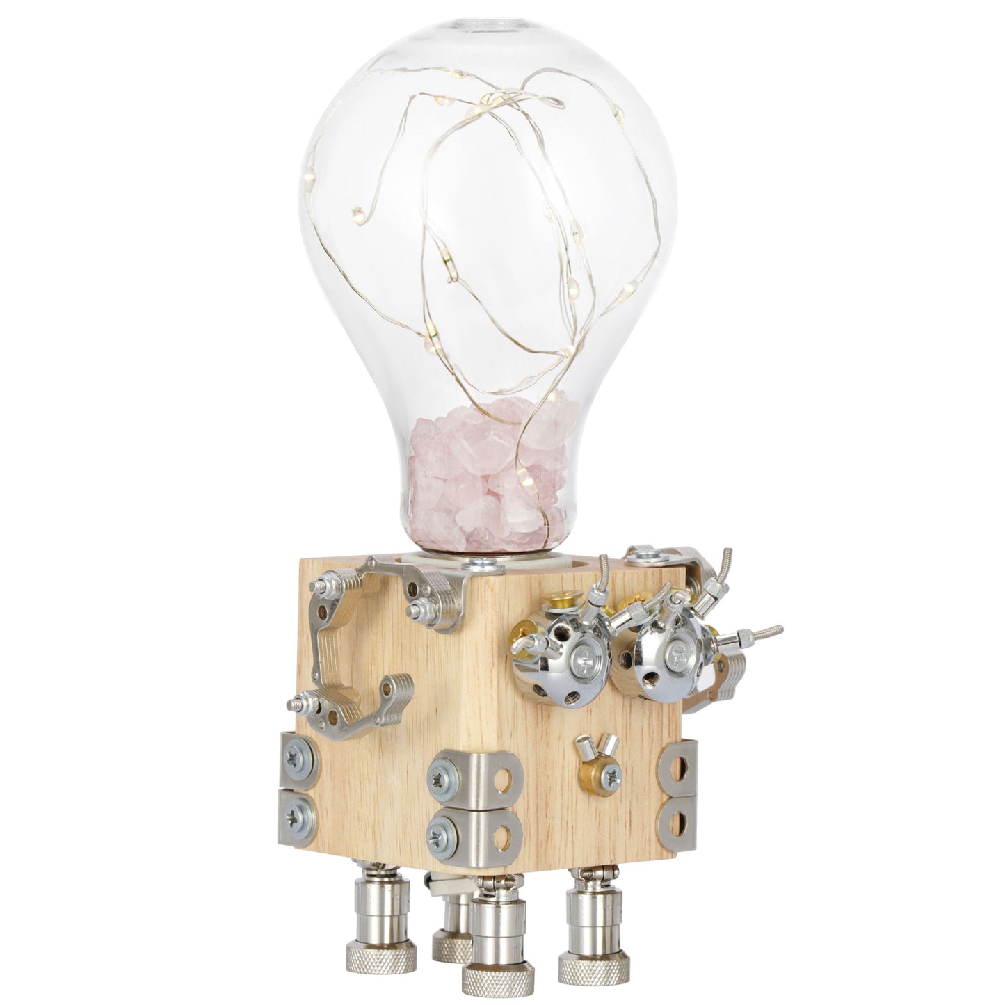3D Wooden Puzzle DIY Robotic Lamp LED Light
