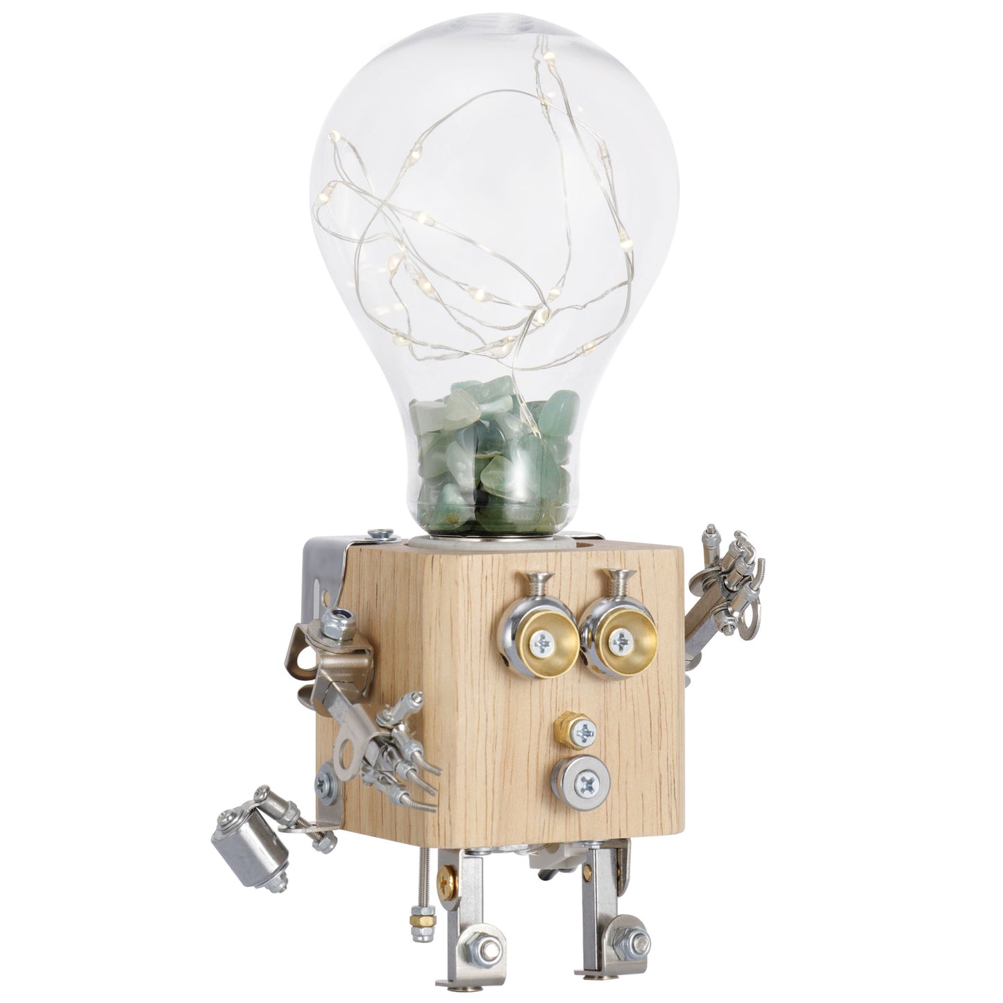3D Wooden Puzzle DIY Robotic Lamp LED Light