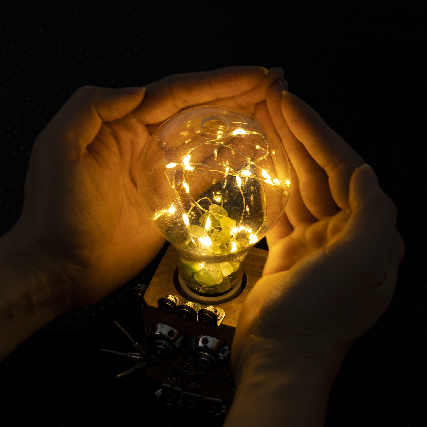 3D Wooden Puzzle DIY Robotic Lamp LED Light