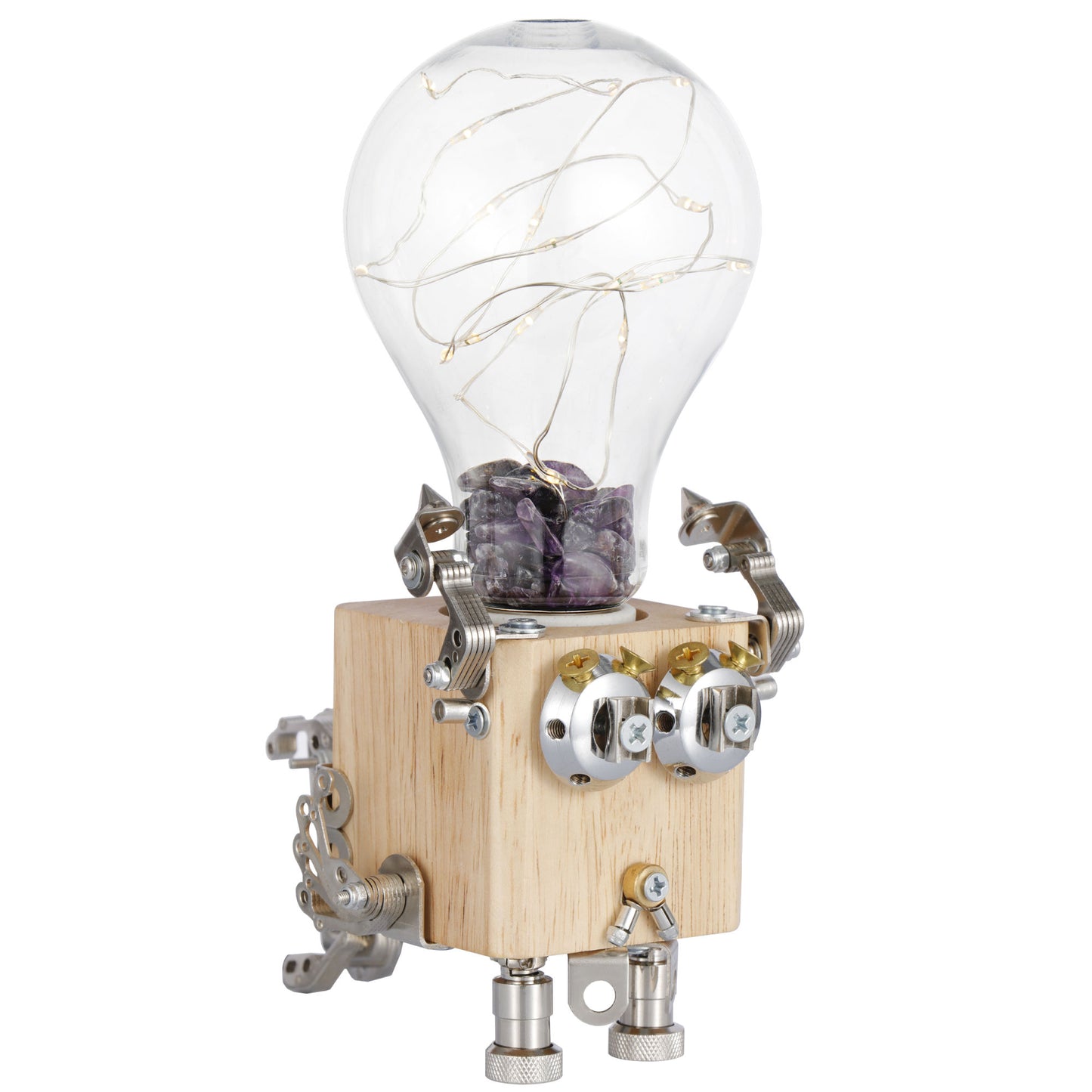 3D Wooden Puzzle DIY Robotic Lamp LED Light