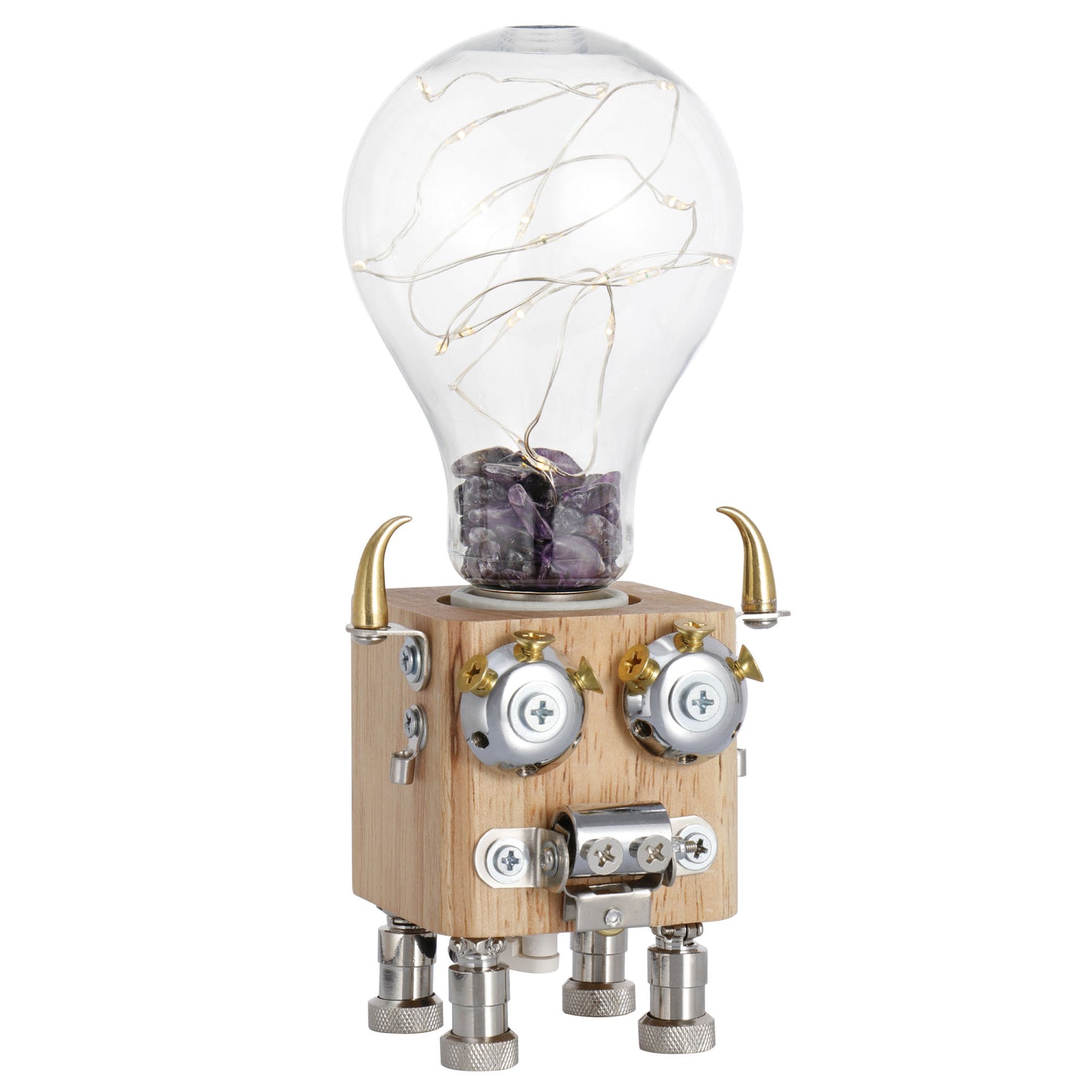 3D Wooden Puzzle DIY Robotic Lamp LED Light
