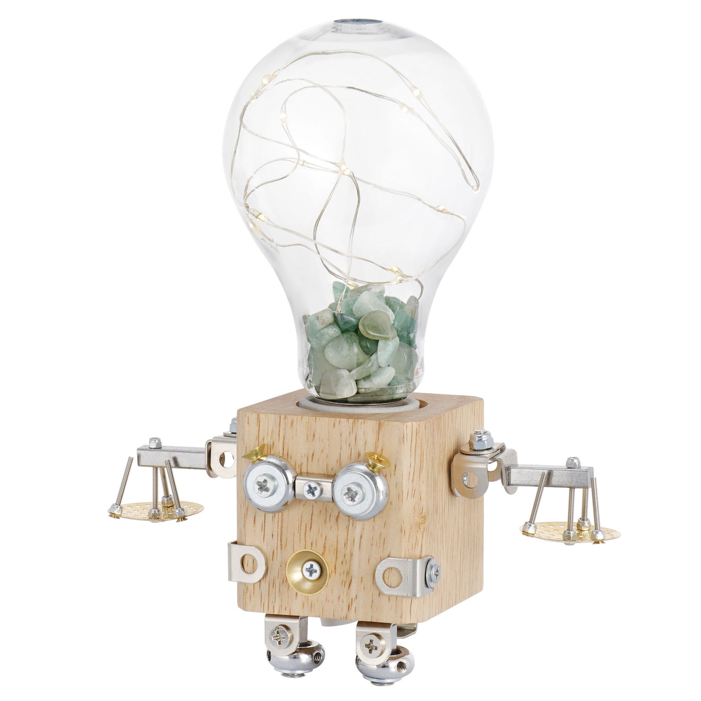 3D Wooden Puzzle DIY Robotic Lamp LED Light
