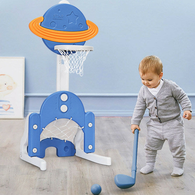 3-in-1 Kids Basketball Hoop Set with Balls