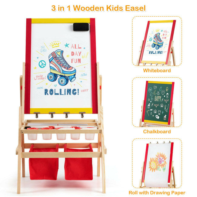 Flip-Over Double-Sided Kids Art Easel – havenhillcollection