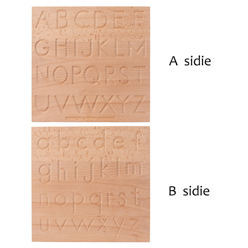 Wooden Concave Groove Lettering Board Early Education Montessori