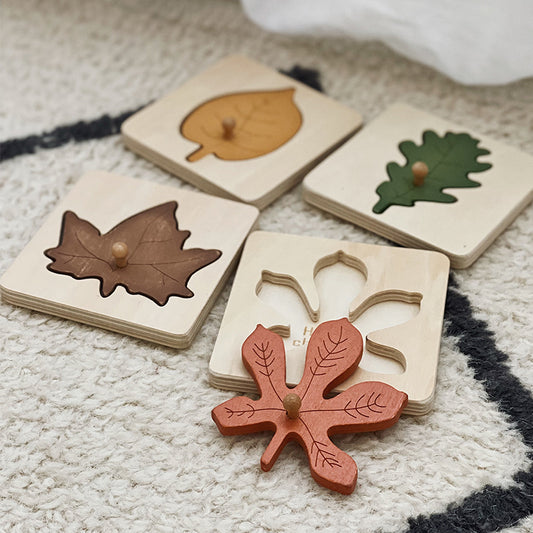 Leaf Panel Wooden Puzzle Montessori Early Education