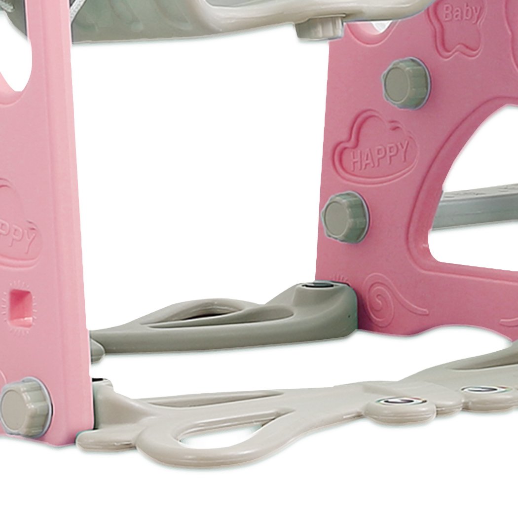 BoPeep Kids Slide Swing w/ Basketball Hoop Pink