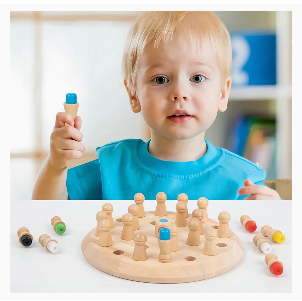 Wooden Memory Match Stick Chess Game