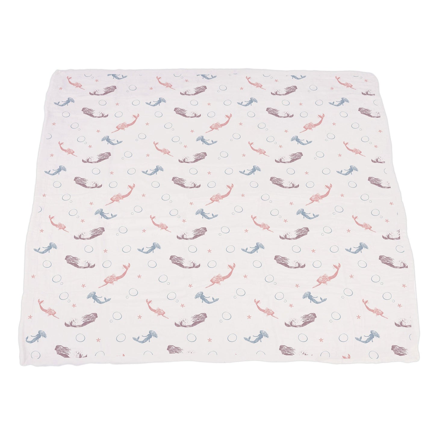 Mermaids and Scales Reversible Bamboo Muslin Blanket